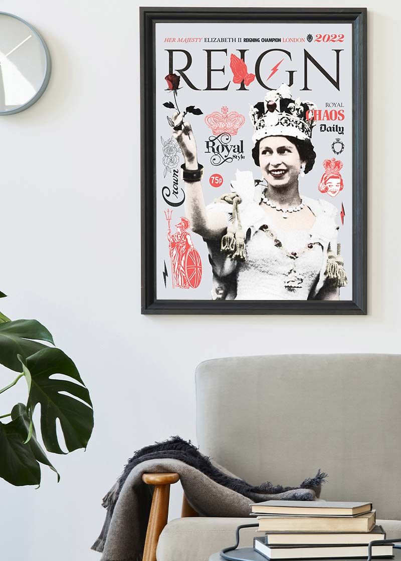 Reign Queen Elizabeth Platinum Jubilee Magazine Cover-InkAndDrop