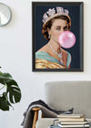 Queen Elizabeth II Vintage Portrait with Bubblegum