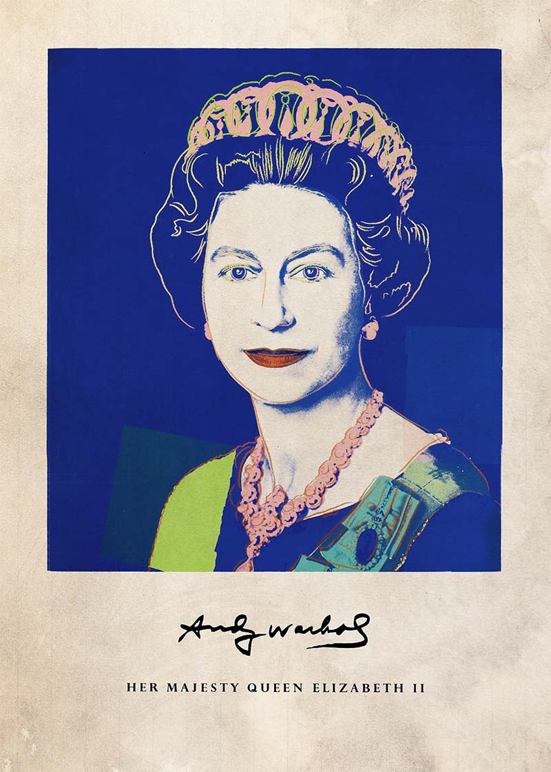 Andy Warhol Queen Elizabeth Poster Print – InkAndDrop