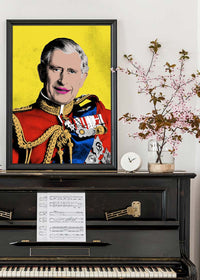 King Charles III Warhol Style Portrait