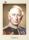 Vintage King Charles III Poster