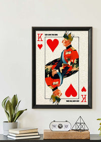 King Charles III Playing Card King of Hearts Print