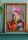 King Charles III Bunny Ears Print