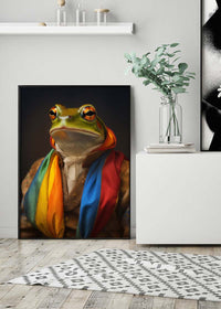 Rainbow Frog Animal Portrait Print