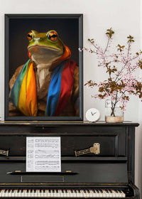 Rainbow Frog Animal Portrait Print