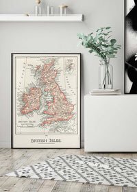 A cartographic map of the British Isles published in 1900