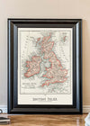A cartographic map of the British Isles published in 1900