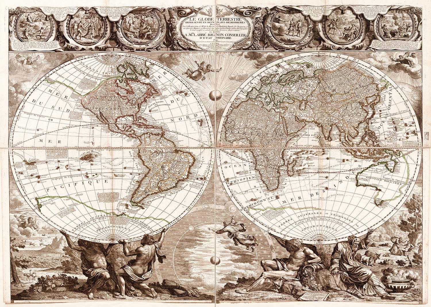 Double Hemisphere hotsell World Map