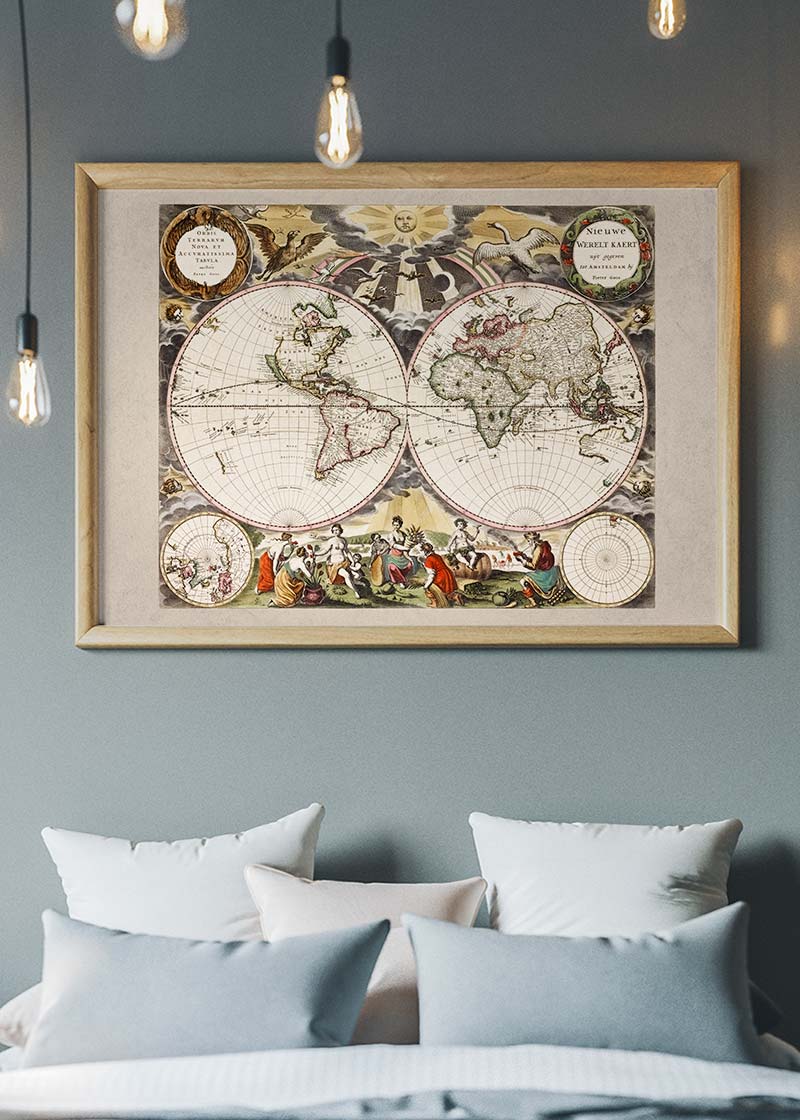 New World Map By Goos Pieter