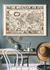 1630 Ornate Map by Willem Blaeu