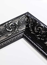 Distressed Style Black Ornate Frame