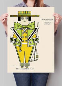 Queen City Printing Inks Vintage Poster - Green Man Print