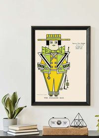 Queen City Printing Inks Vintage Poster - Green Man Print