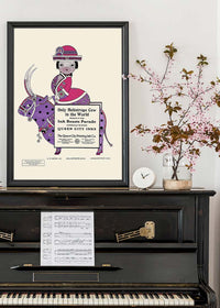 Queen City Printing Inks Vintage Poster - Spotty Pink Cow Print