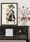 Queen City Printing Inks Vintage Poster - Pink & Black Lady Print