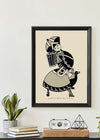 Queen City Printing Inks Vintage Poster - Lady In Grey Inks Print