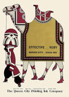 Queen City Printing Inks Vintage Poster - Gold Camel Print
