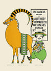 Queen City Printing Inks Vintage Poster - Ibex Goat Print
