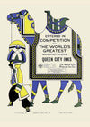 Queen City Printing Inks Vintage Poster - Yellow & Blue Camel Print