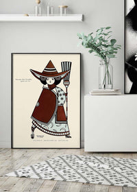 Queen City Printing Inks Vintage Poster - Bronze Witch Print