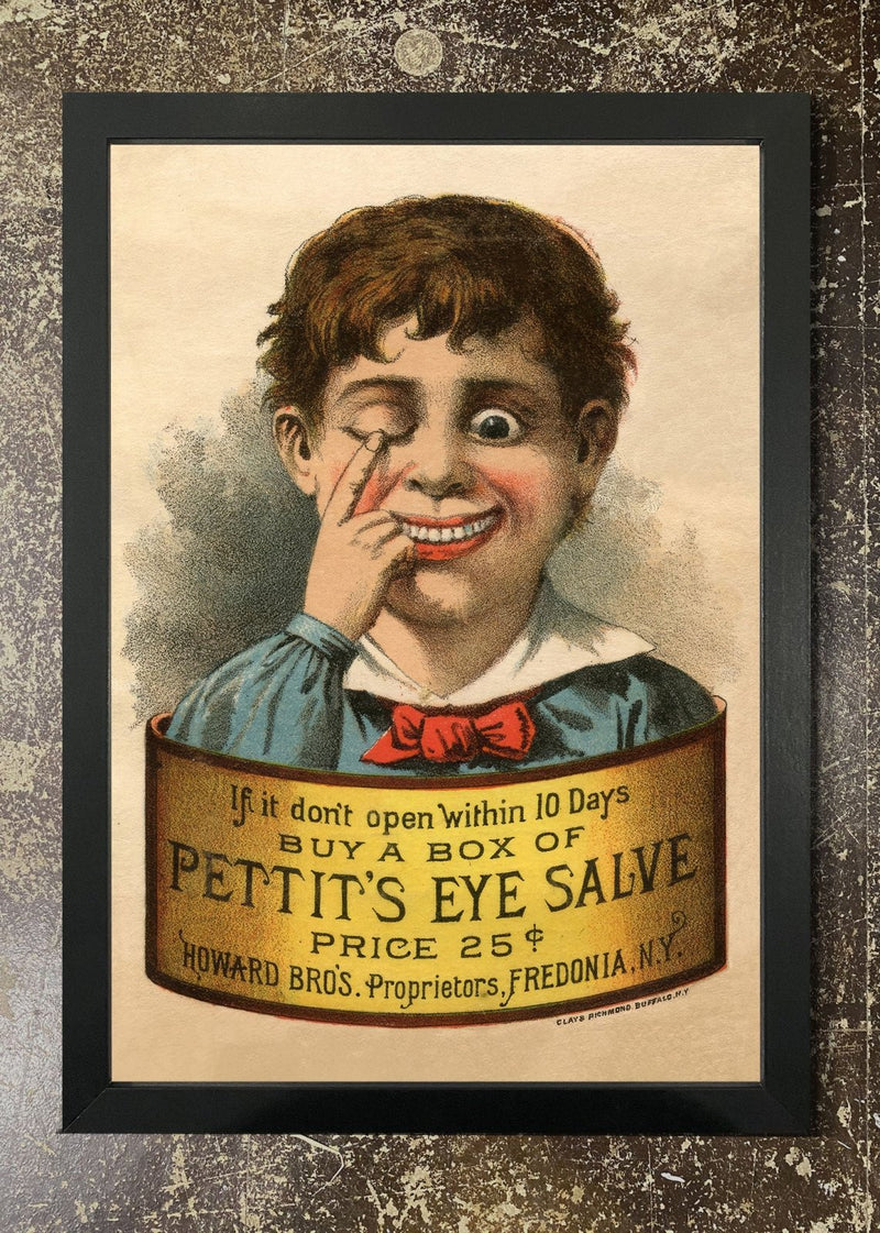 Vintage Eye Salve - Framed 21x30cm Print