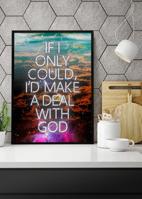 Make A Deal With God Neon Print
