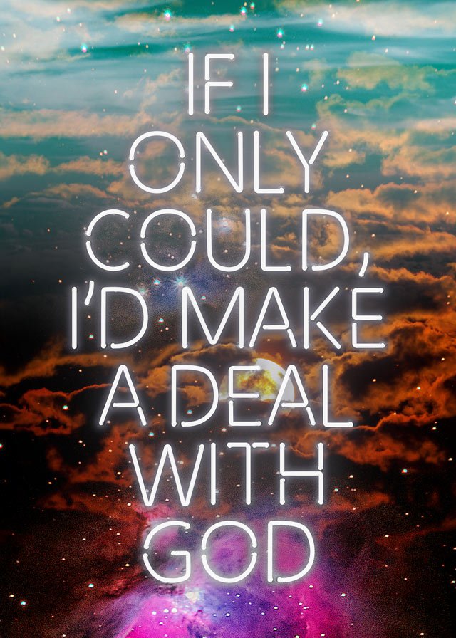 Make Deal God Neon Print