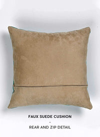 Custom Floral Single Letter Charcoal Cushion